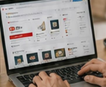 Gestão de anúncios em marketplaces no notebook