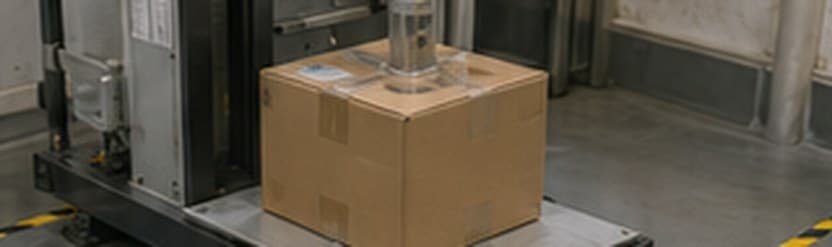 Teste de resistência da embalagem em laboratório